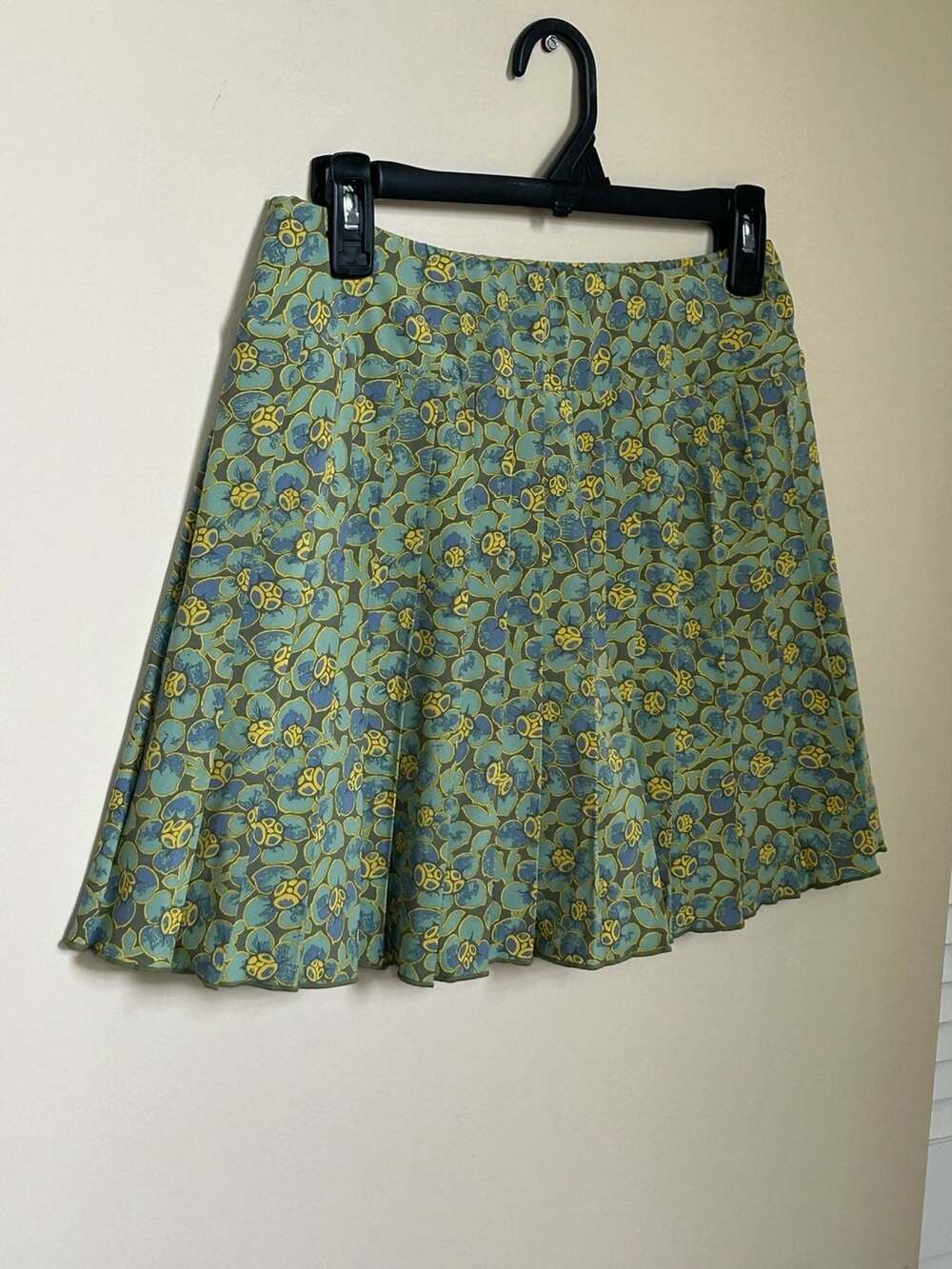 Toad & Co Chaka Pleated Skort Green Blue Floral Size S